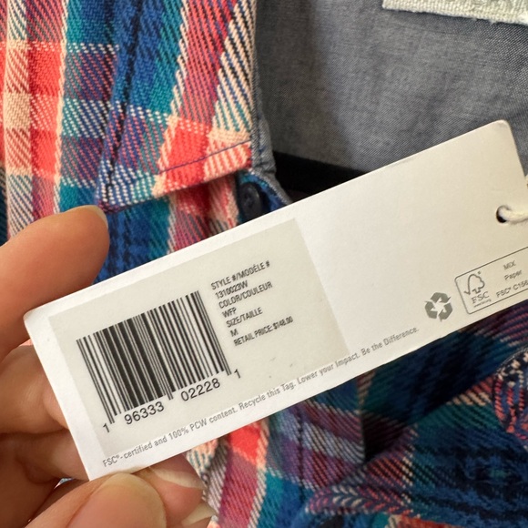 *NEW* OUTERKNOWN MENS BLANKET SHIRT BUTTON DOWN MEDIUM - Picture 5 of 8